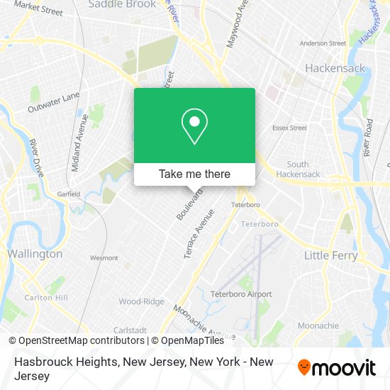 Hasbrouck Heights, New Jersey map