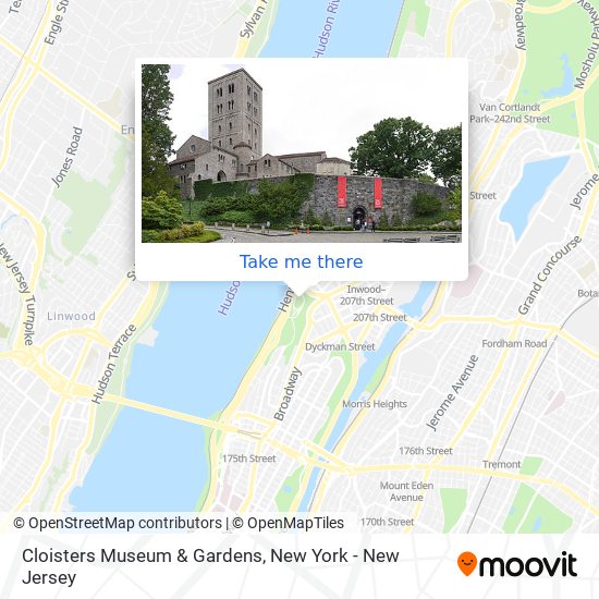Cloisters Museum & Gardens map