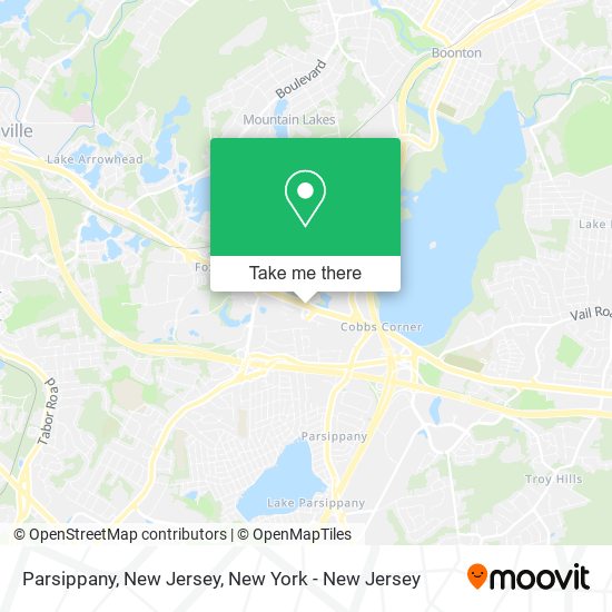 Mapa de Parsippany, New Jersey