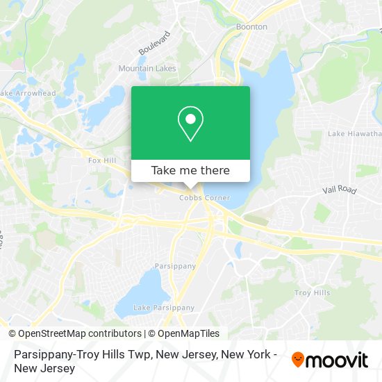 Mapa de Parsippany-Troy Hills Twp, New Jersey