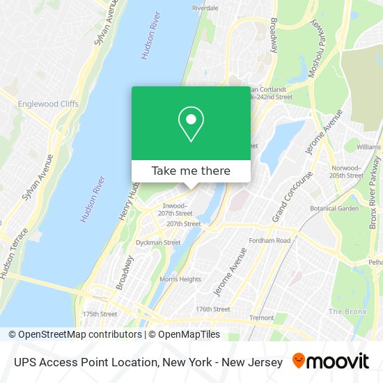 UPS Access Point Location map