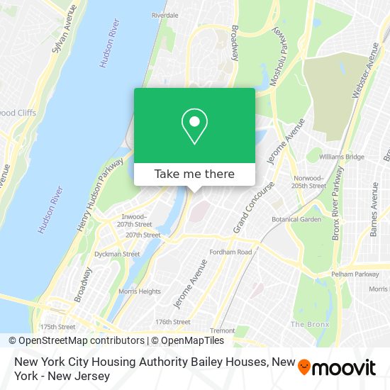 New York City Housing Authority Bailey Houses map