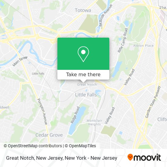 Mapa de Great Notch, New Jersey