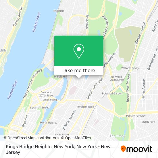 Mapa de Kings Bridge Heights, New York