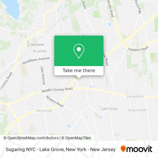Sugaring NYC - Lake Grove map