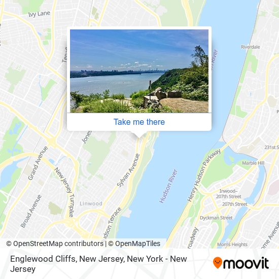 Mapa de Englewood Cliffs, New Jersey