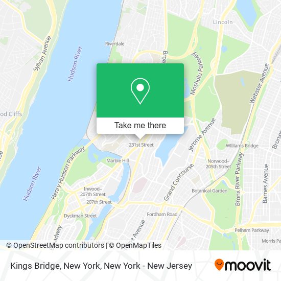 Mapa de Kings Bridge, New York