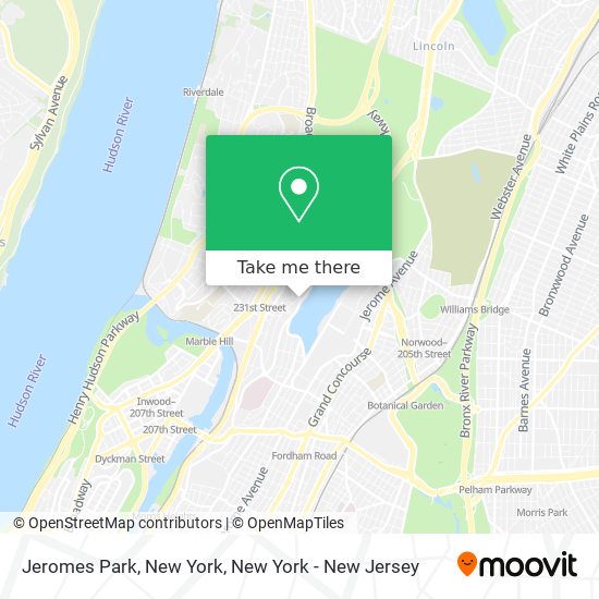 Jeromes Park, New York map