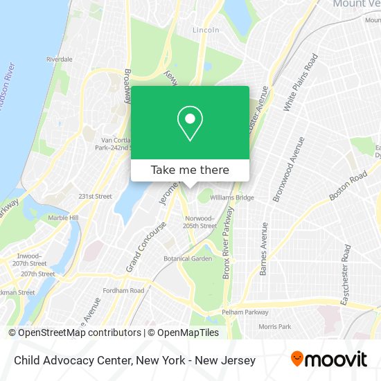 Child Advocacy Center map