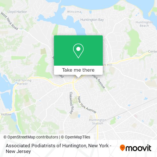 Associated Podiatrists of Huntington map