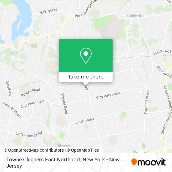 Towne Cleaners East Northport map