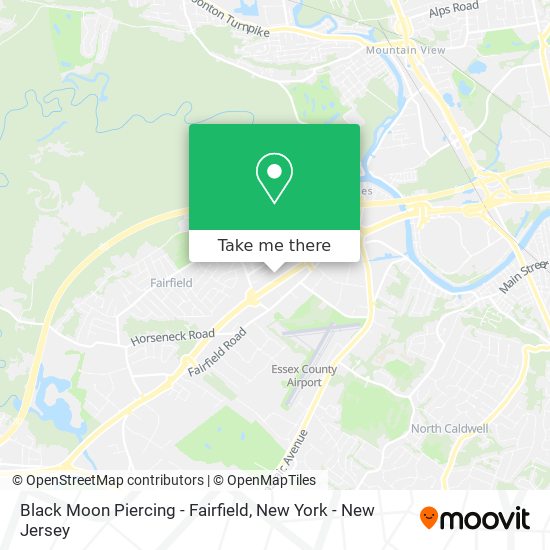 Black Moon Piercing - Fairfield map