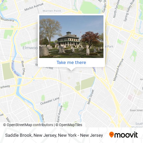 Mapa de Saddle Brook, New Jersey