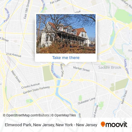 Mapa de Elmwood Park, New Jersey