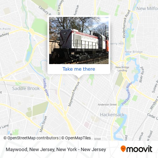 Maywood, New Jersey map