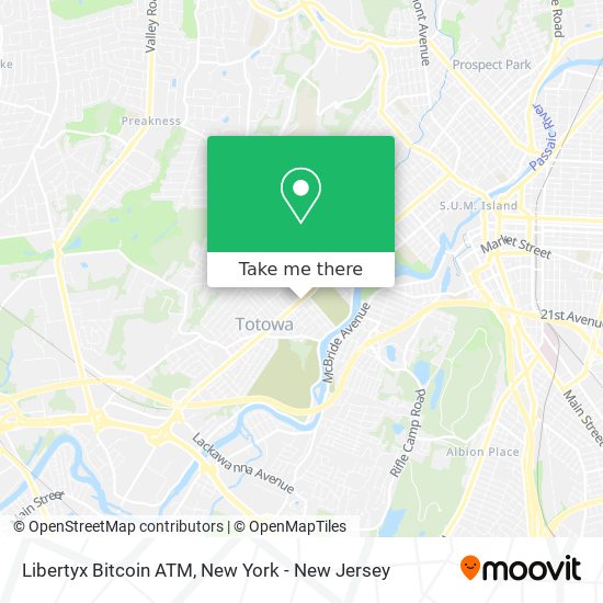 Mapa de Libertyx Bitcoin ATM