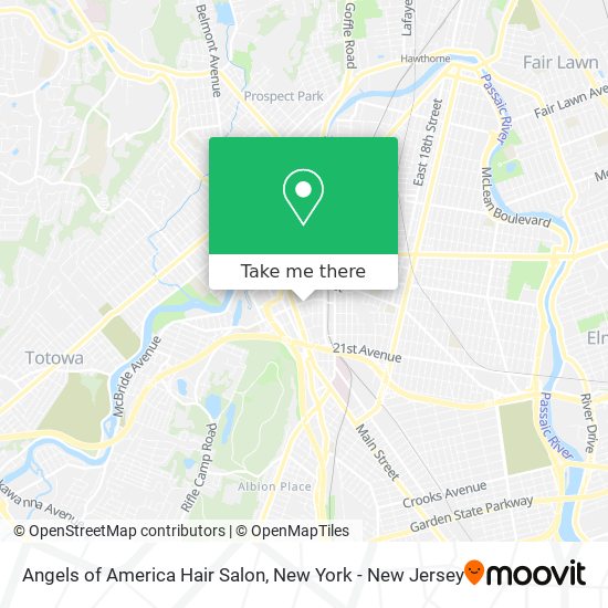 Mapa de Angels of America Hair Salon