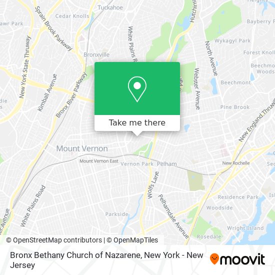 Bronx Bethany Church of Nazarene map