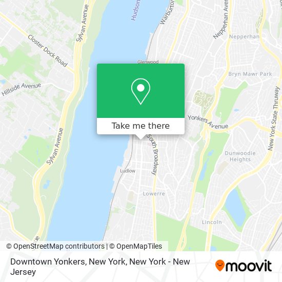 Downtown Yonkers, New York map