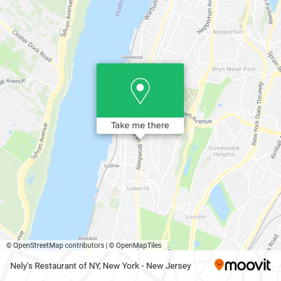 Mapa de Nely's Restaurant of NY