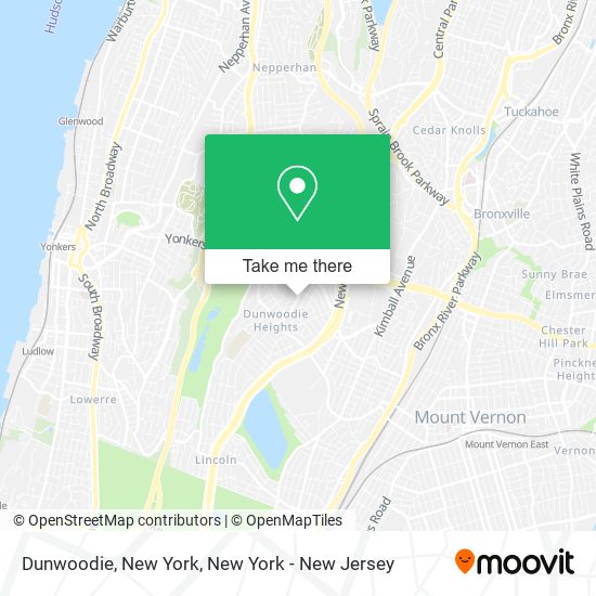 Dunwoodie, New York map