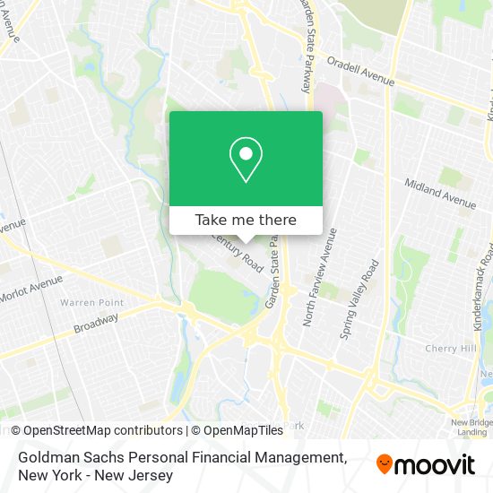 Goldman Sachs Personal Financial Management map