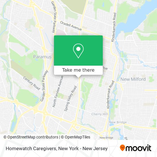 Homewatch Caregivers map