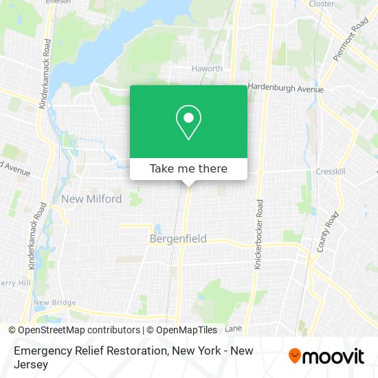 Emergency Relief Restoration map