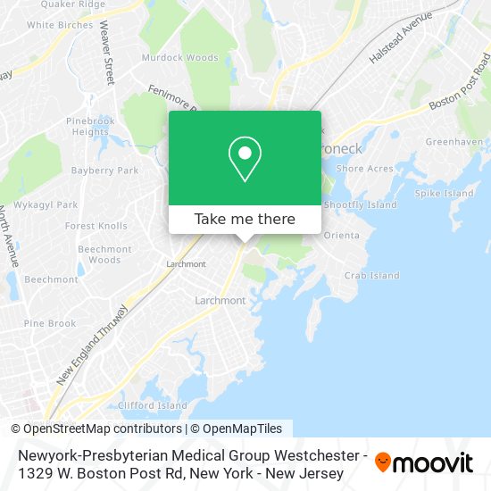 Newyork-Presbyterian Medical Group Westchester - 1329 W. Boston Post Rd map