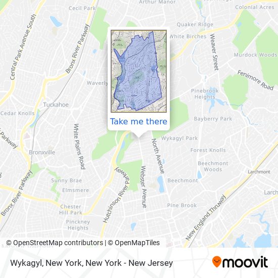 Wykagyl, New York map
