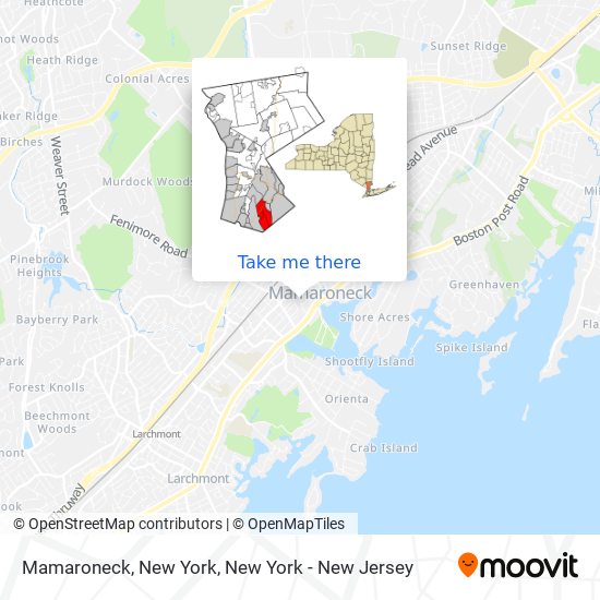 Mapa de Mamaroneck, New York