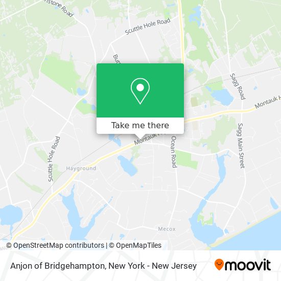 Mapa de Anjon of Bridgehampton