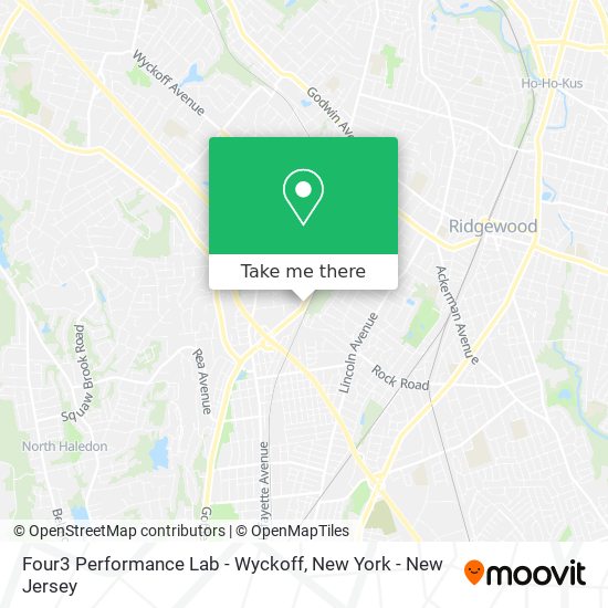 Mapa de Four3 Performance Lab - Wyckoff