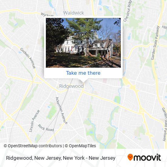 Mapa de Ridgewood, New Jersey