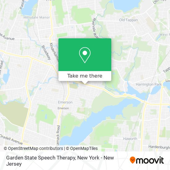 Mapa de Garden State Speech Therapy