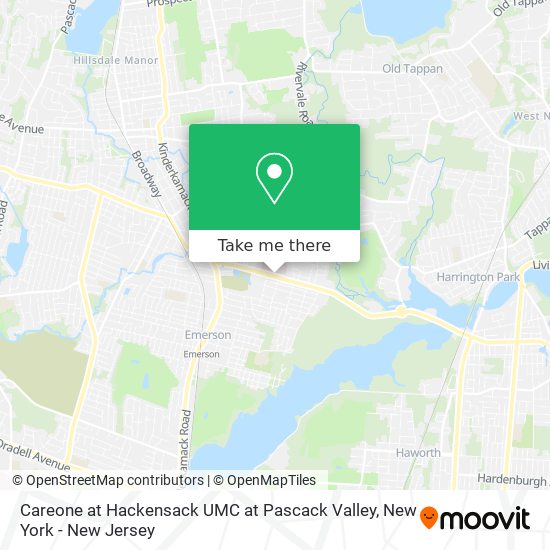 Mapa de Careone at Hackensack UMC at Pascack Valley