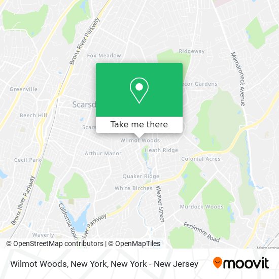 Wilmot Woods, New York map