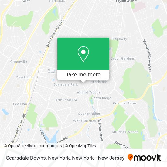 Mapa de Scarsdale Downs, New York