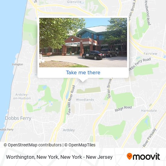 Mapa de Worthington, New York