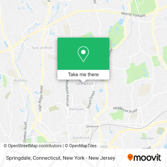 Springdale, Connecticut map