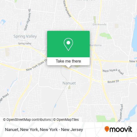 Nanuet, New York map