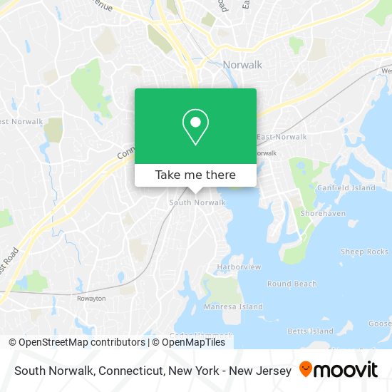 Mapa de South Norwalk, Connecticut