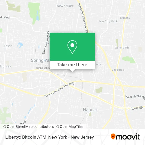 Mapa de Libertyx Bitcoin ATM