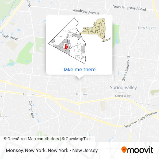 Monsey, New York map