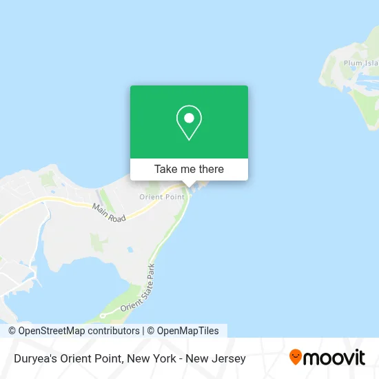 Duryea's Orient Point map