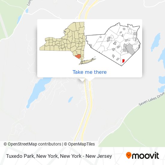 Mapa de Tuxedo Park, New York