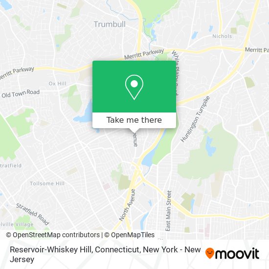 Mapa de Reservoir-Whiskey Hill, Connecticut