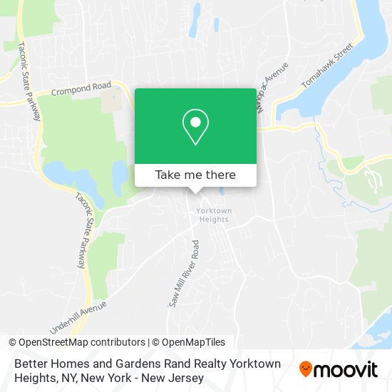 Mapa de Better Homes and Gardens Rand Realty Yorktown Heights, NY