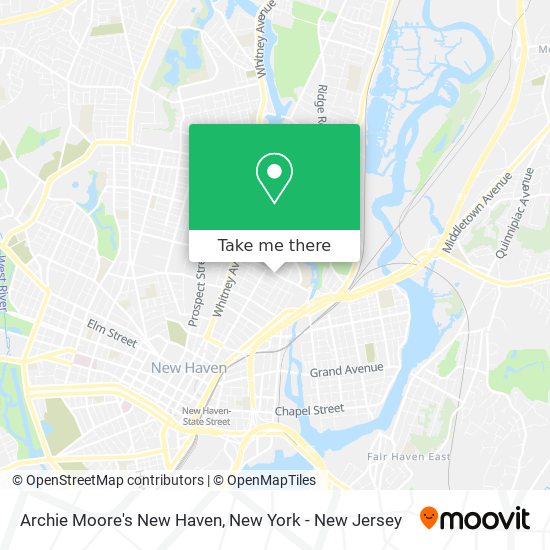 Mapa de Archie Moore's New Haven