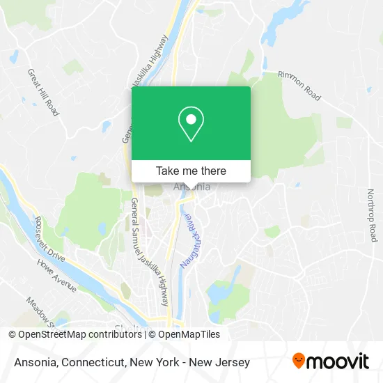 Ansonia, Connecticut map
